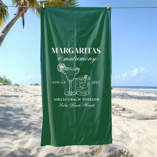 Margaritas & Matrimony Bachelorette Weekend Beach Towel