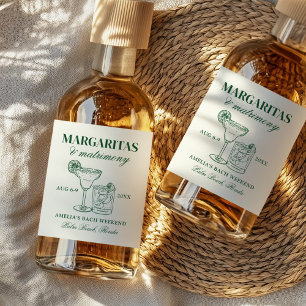 Margaritas & Matrimony Bachelorette Weekend Liquor Bottle Label