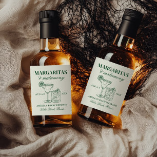 Margaritas & Matrimony Bachelorette Weekend Liquor Bottle Label