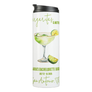 Margaritas & Matrimony Bachelorette Weekend Party Thermal Tumbler