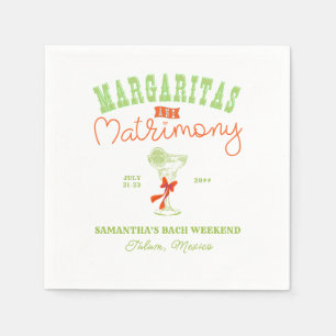 Margaritas & Matrimony Tulum Bachelorette Party Napkin