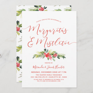 Margaritas & Mistletoe | Christmas Party Invitation