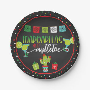 Margaritas & Mistletoe Christmas Party Plate
