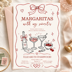 Margaritas pool scribble Party Cocktail Bridal Invitation