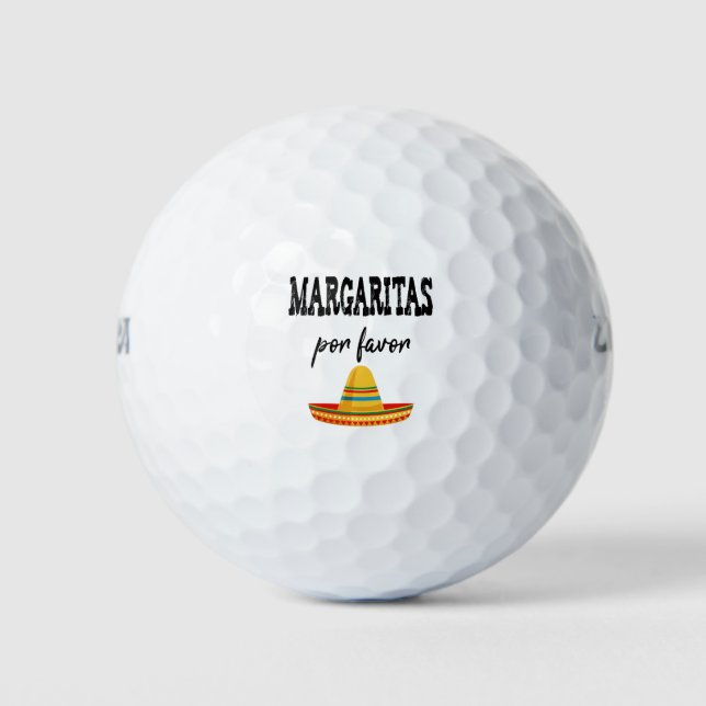 Margaritas Por Favour Cinco De Mayo 2021 Golf Balls (Front)