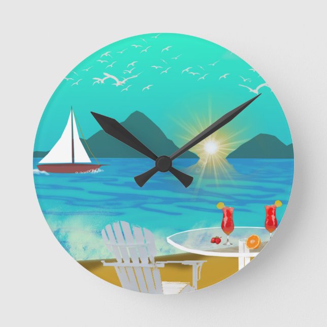 Margaritaville Round Clock (Front)