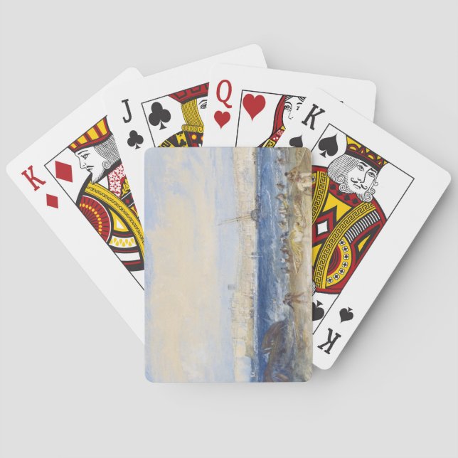 Margate, c.1822 (w/c on paper) playing cards (Back)