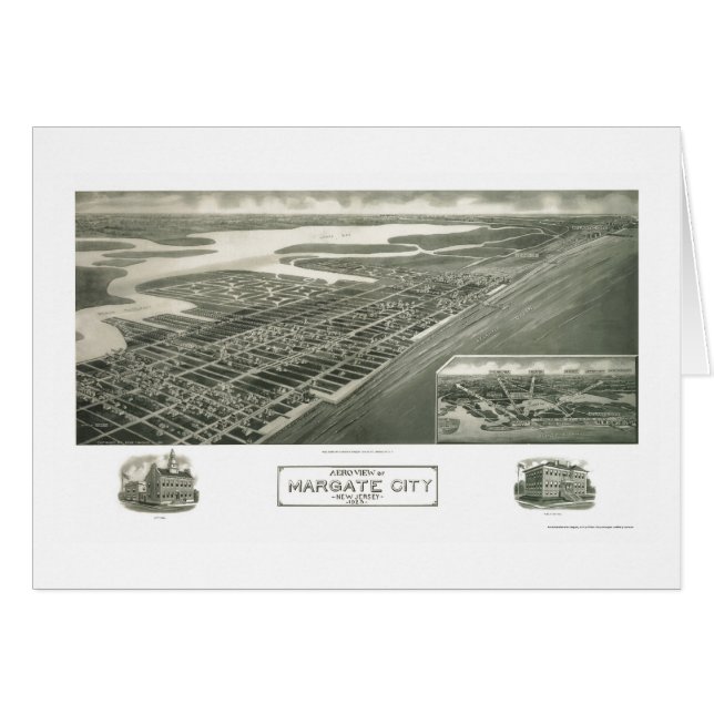 Margate City, NJ Panoramic Map - 1925 (Front Horizontal)
