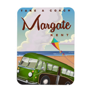 Margate Kent vintage Coach travel poster Magnet