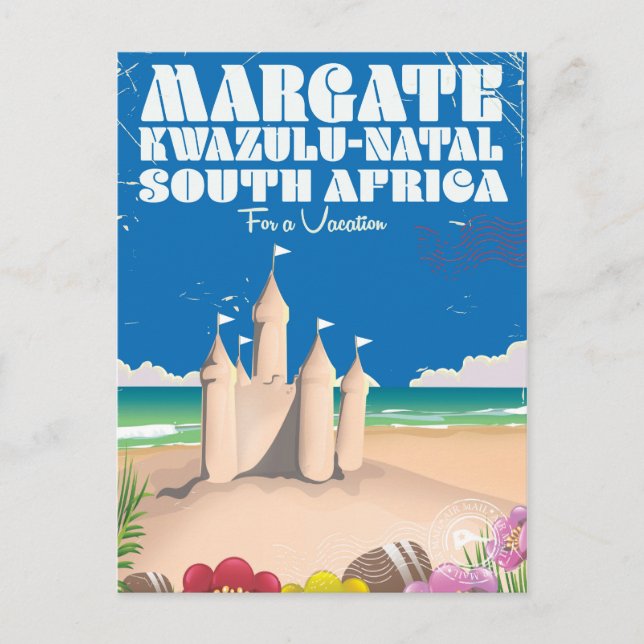 Margate, KwaZulu-Natal South Africa travel print Postcard (Front)