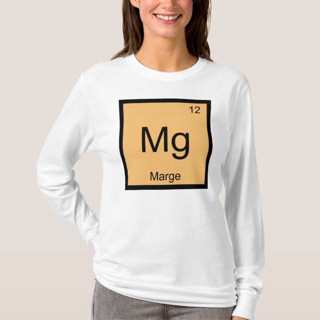 Marge Name Chemistry Element Periodic Table T-Shirt (Front)