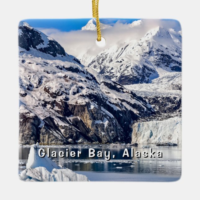 Margerie Glacier, Alaska's Glacier Bay, Ceramic Ornament (Front)