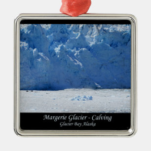 Margerie Glacier Calving/Glacier Bay Alaska Metal Tree Decoration