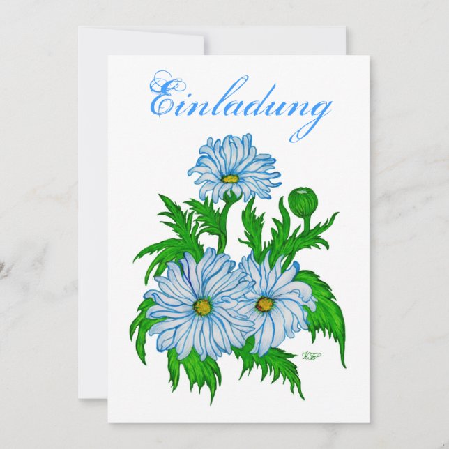 Margeriten Blume - Einladung Invitation (Front)