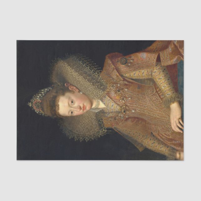 Margherita Gonzaga Princess of Mantua by Pourbus Tissue Paper (Front)