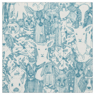 margherita menagerie pizza party peacock fabric