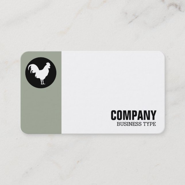 Margin Circle - Cockerel - Desert Sage Business Card (Front)
