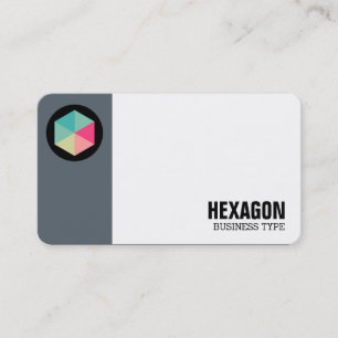 Margin Circle - Colour Hexagon 02 - Blue Grey Business Card