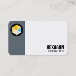 Margin Circle - Colour Hexagon 03 - Blue Grey Business Card