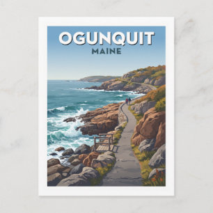 Marginal Way Coastal Path Ogunquit Maine Postcard