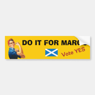 Margo MacDonald Tribute Scottish Independence Bumper Sticker