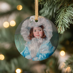 Margot in Blue   Mary Cassatt Ceramic Tree Decoration