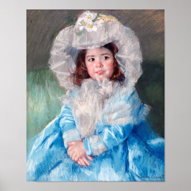 Margot in Blue, Mary Cassatt Poster (Front)