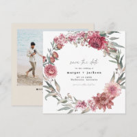 MARGOT Square Dusty Rose Blush Photo Save the Date