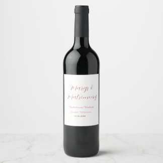 Margs and matrimony add name date bachelorette par wine label