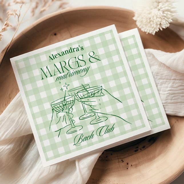 Margs And Matrimony Bachelorette Napkin (Creator Uploaded)