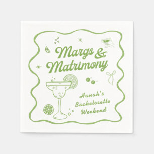 Margs and Matrimony Bachelorette Napkin