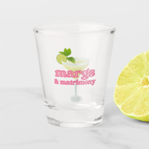 Margs and Matrimony Bachelorette Party Shot Glass