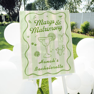 Margs and Matrimony Bachelorette Welcome Acrylic Sign