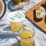 Margs and Matrimony  Beach Bachelorette party  Paper Coaster<br><div class="desc">Toast to the bride-to-be's last fling before the ring with our "Margs and Matrimony" bachelorette sticker pack! This lively collection of stickers captures the essence of a fun-filled bachelorette party with a margarita twist.</div>