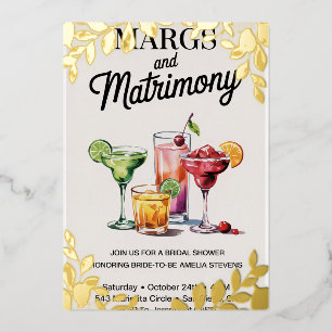 Margs and Matrimony Bridal Shower Invitation   Wat
