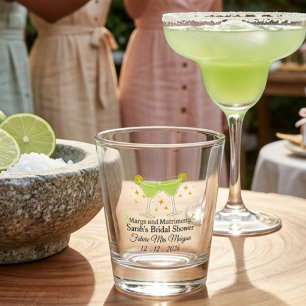 Margs and Matrimony Bridal Shower margarita Shot Glass