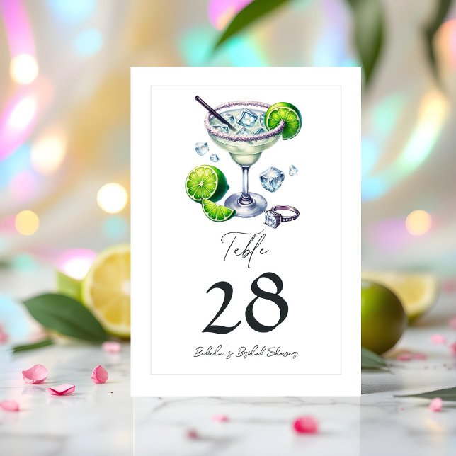 Margs and Matrimony Margarita Bridal Shower Table Number (Margs and Matrimony Margarita Bridal Shower Table Number)