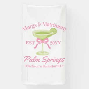 Margs and Matrimony Margaritas Bachelorette Party Banner
