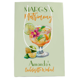 Margs and Matrimony Tequila & Fiesta Bachelorette Medium Gift Bag