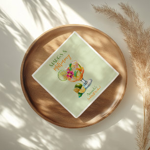 Margs and Matrimony Tequila & Fiesta Bachelorette Napkin