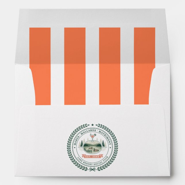 Margs, Mallards & Matrimony Lake Bachelorette Envelope (Back (Bottom))