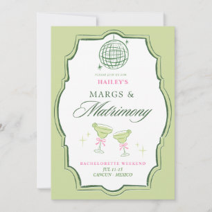 Margs & Matrimony Bachelorette Coquette Invitation