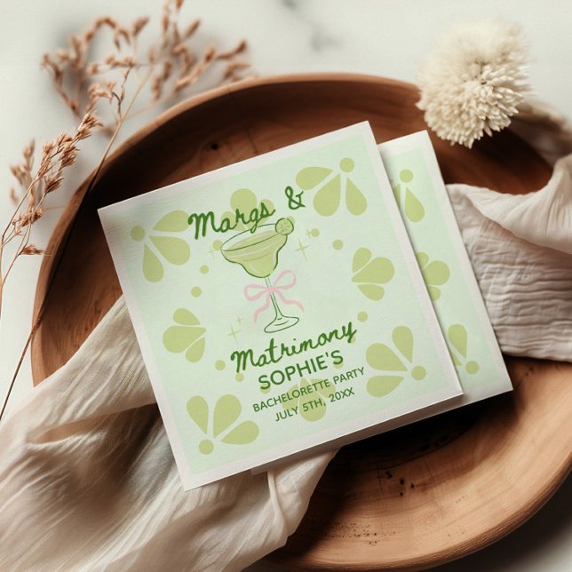 Margs & Matrimony Bachelorette Napkin (Margs & Matrimony Bachelorette Napkin)