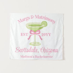 Margs & Matrimony Bachelorette Party Bach Backdrop Tapestry