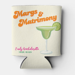 Margs & Matrimony Bachelorette Weekend party Can Cooler