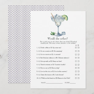 Margs & Matrimony Bridal Shower Game Invitation