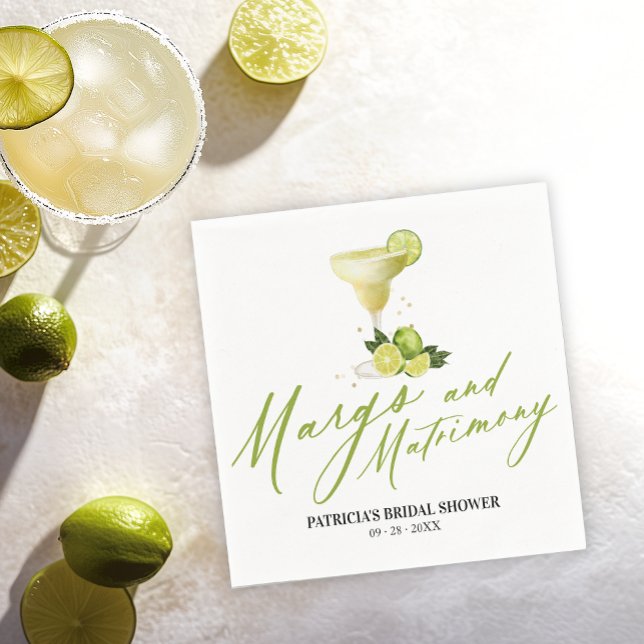 Margs & Matrimony Bridal Shower  Napkin (Creator Uploaded)