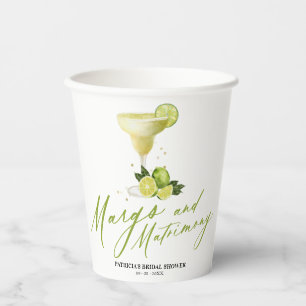 Margs & Matrimony Bridal Shower Paper Cups