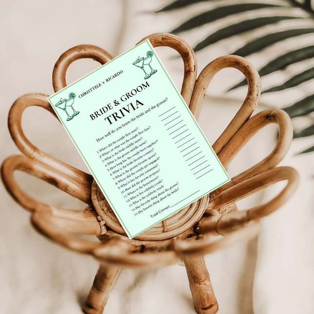 Margs & Matrimony bride & Groom Trivia Game Card (Creator Uploaded)