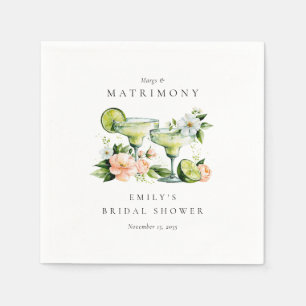 Margs & Matrimony Floral Bridal Shower Napkin